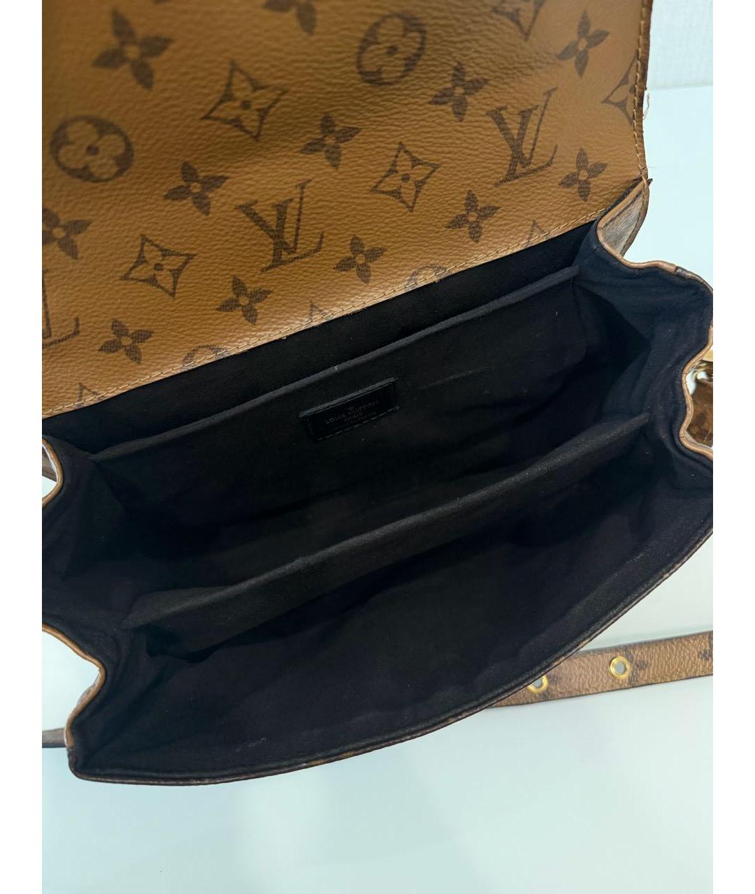 LOUIS VUITTON Коричневая сумка через плечо из канвы, фото 4