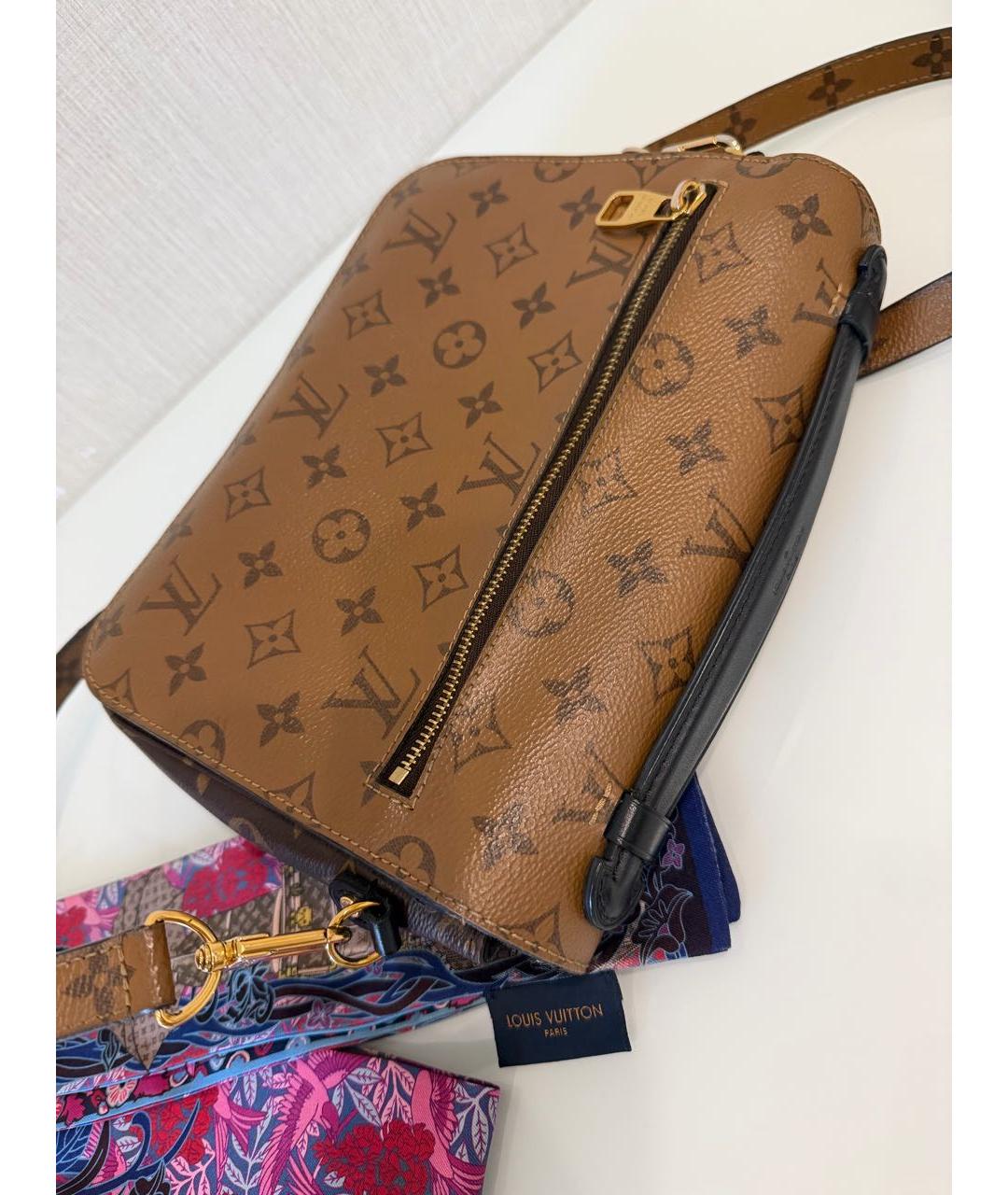 LOUIS VUITTON Коричневая сумка через плечо из канвы, фото 7