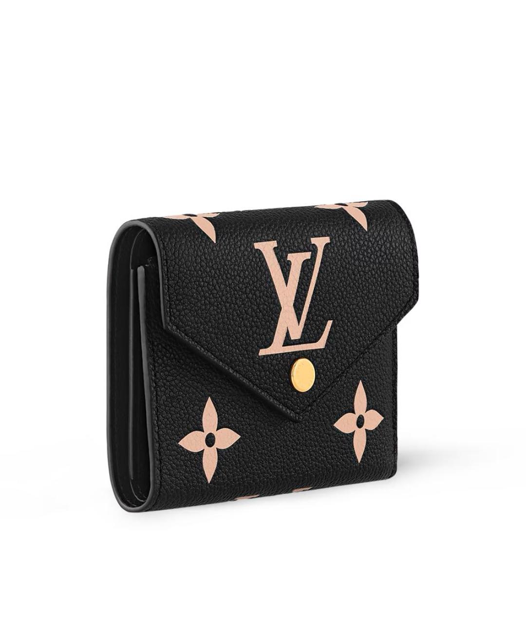 LOUIS VUITTON Черный кожаный кошелек, фото 2