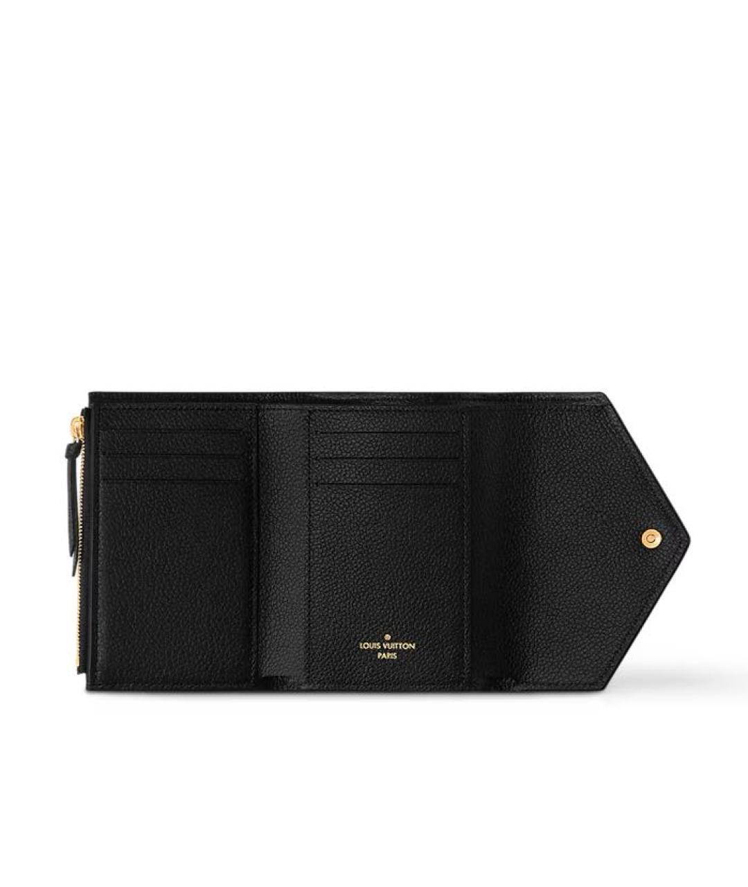 LOUIS VUITTON Черный кожаный кошелек, фото 5