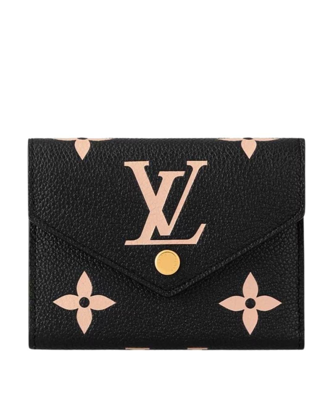 LOUIS VUITTON Черный кожаный кошелек, фото 1