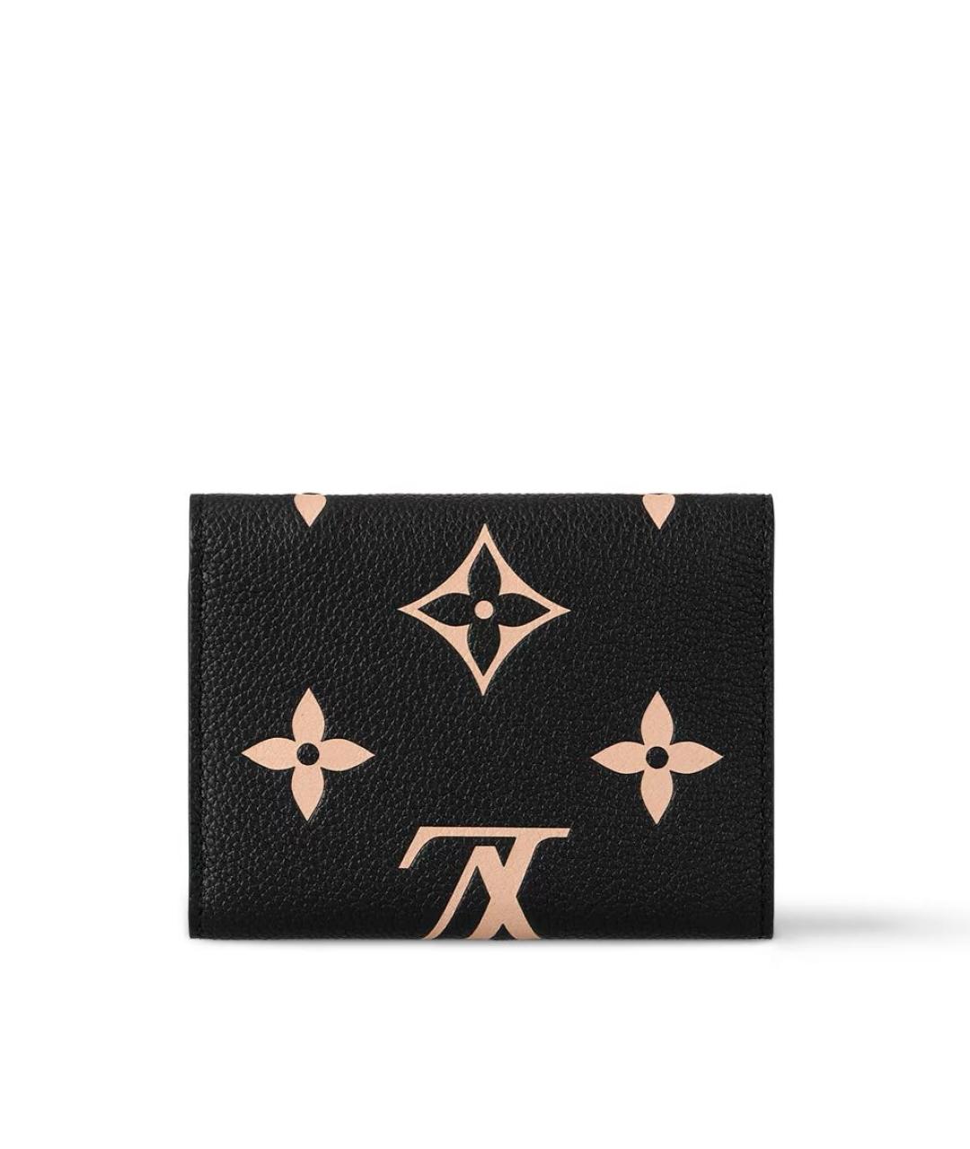 LOUIS VUITTON Черный кожаный кошелек, фото 4
