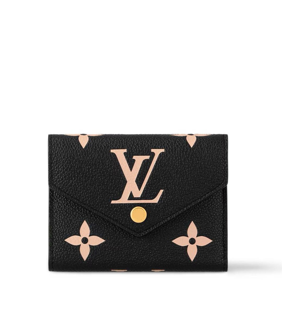 LOUIS VUITTON Черный кожаный кошелек, фото 6