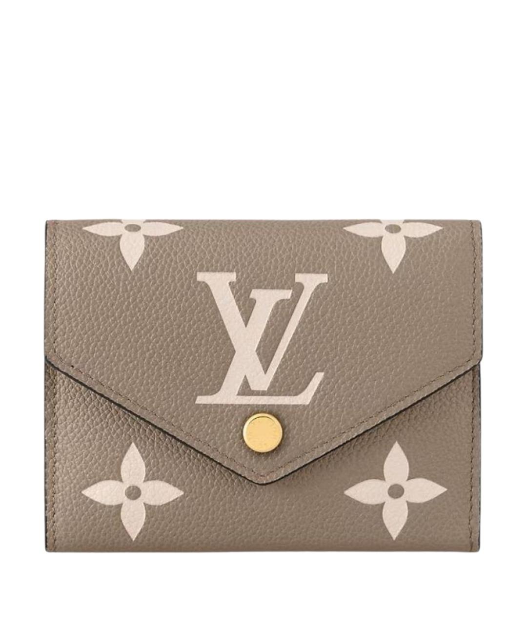 LOUIS VUITTON Бежевый кожаный кошелек, фото 1