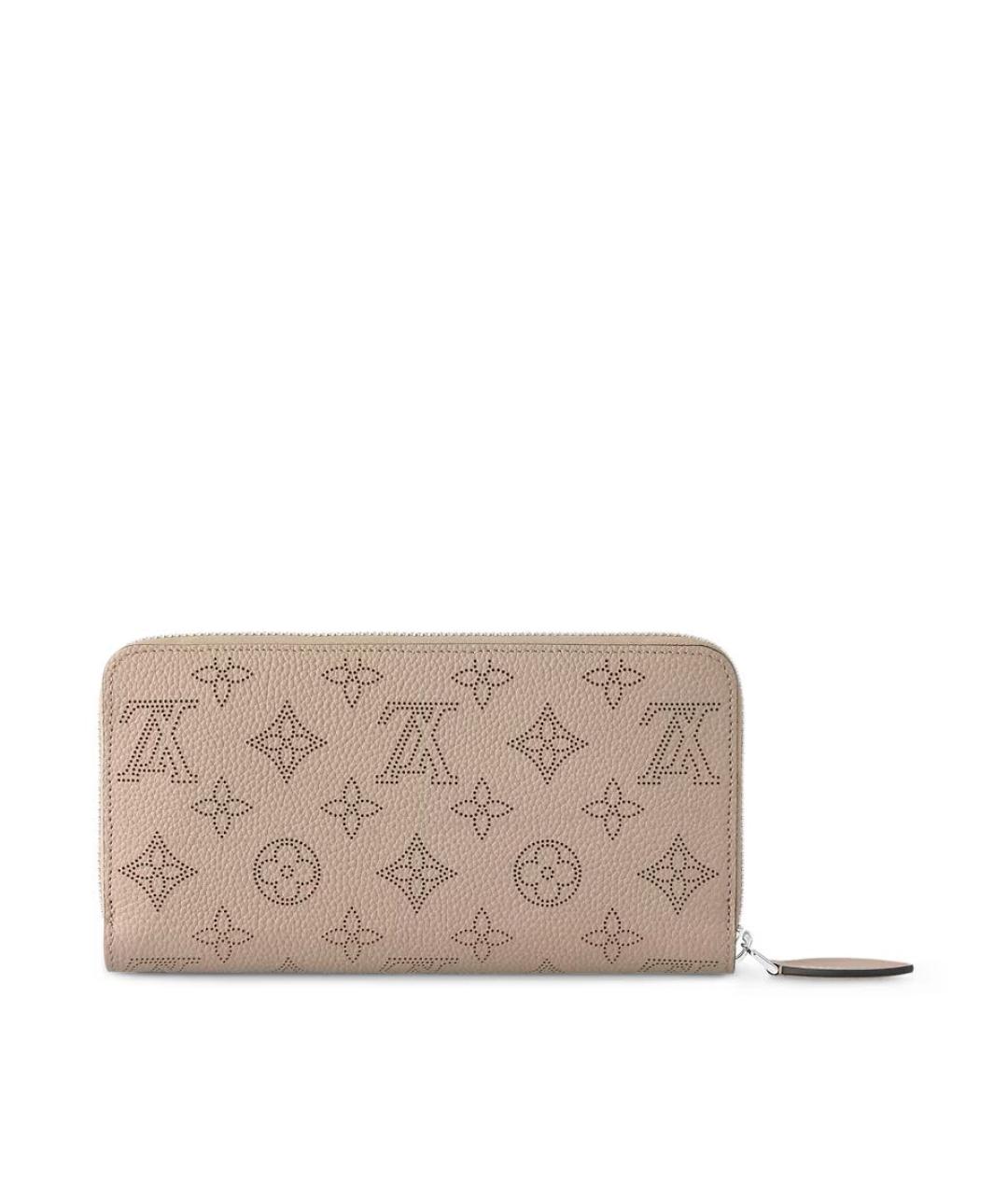 LOUIS VUITTON Бежевый кожаный кошелек, фото 4