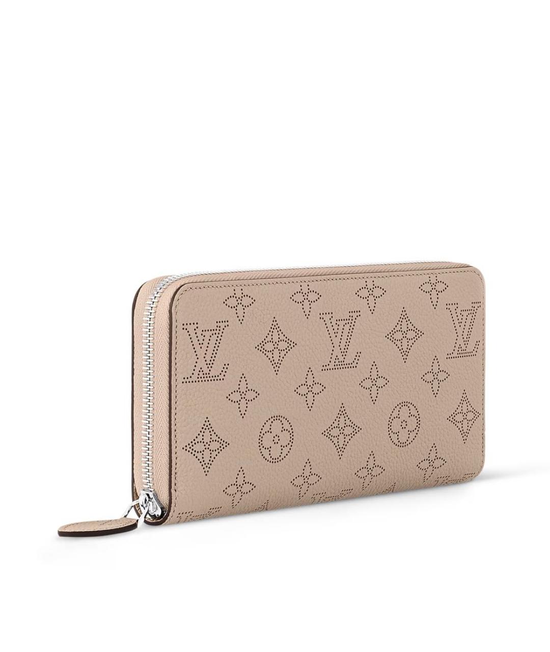 LOUIS VUITTON Бежевый кожаный кошелек, фото 2