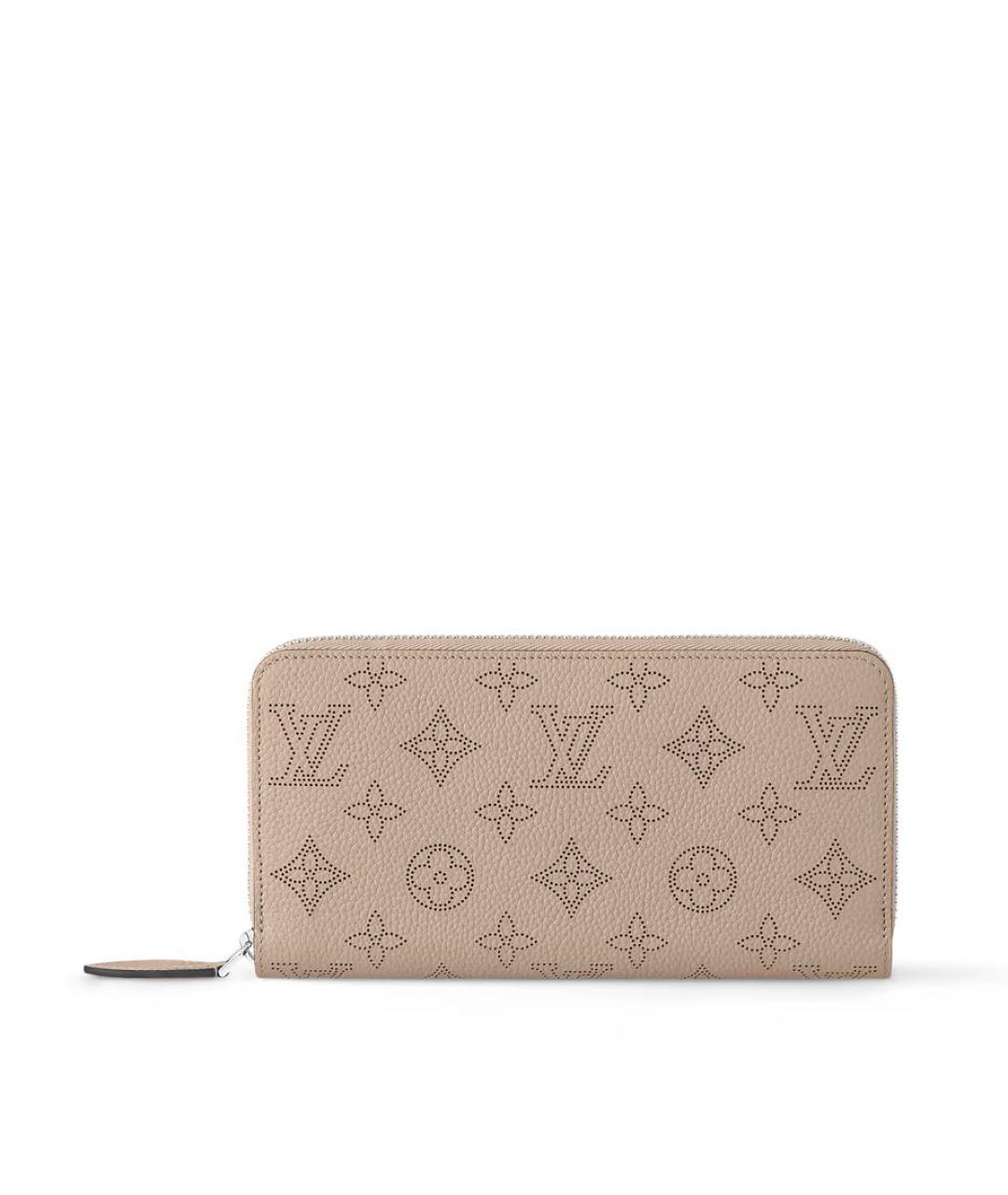 LOUIS VUITTON Бежевый кожаный кошелек, фото 5