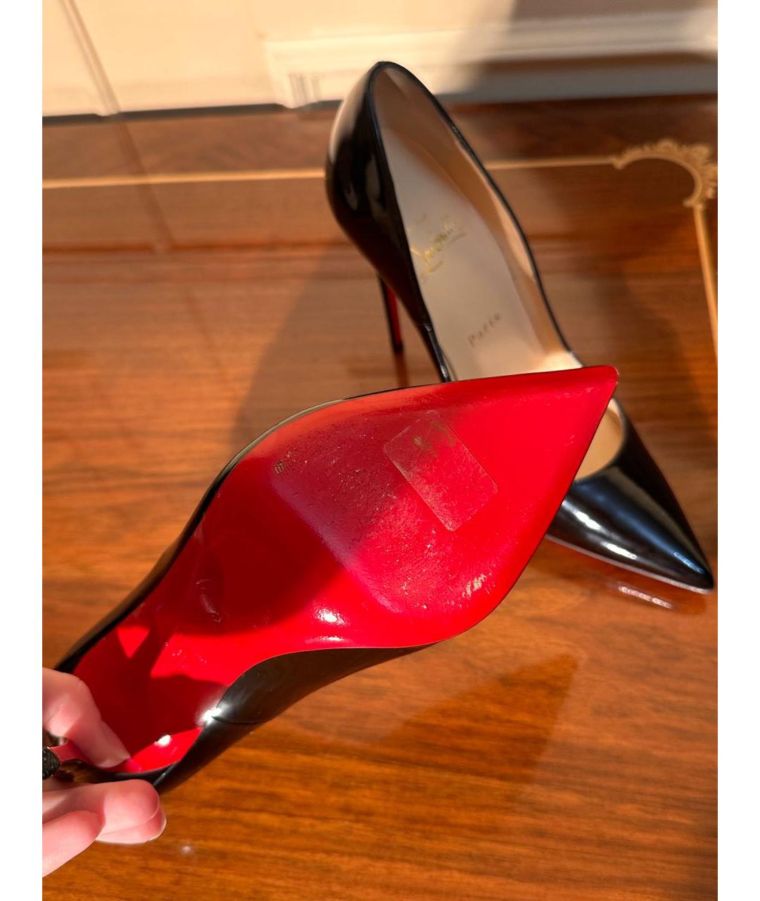 CHRISTIAN LOUBOUTIN Черные туфли из лакированной кожи, фото 3