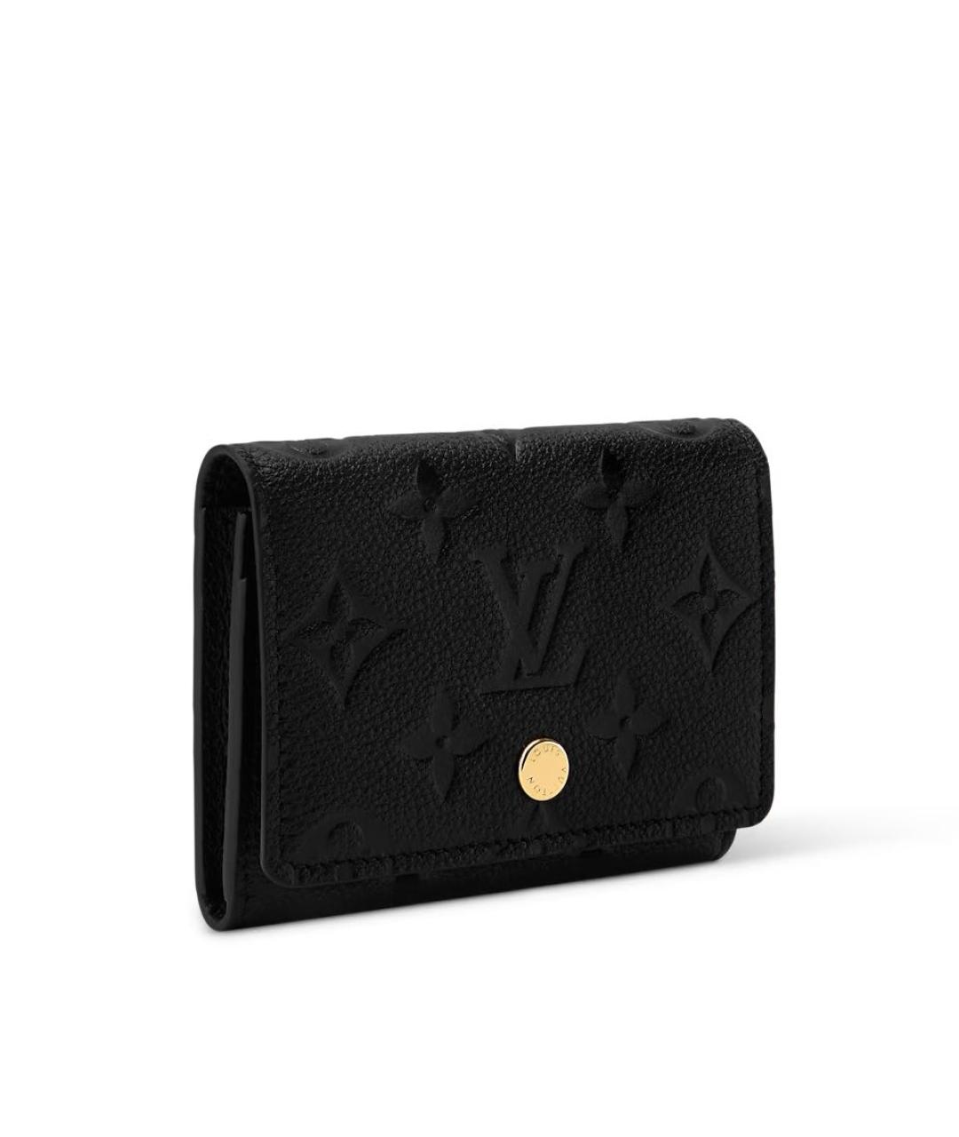 LOUIS VUITTON Черный кожаный кошелек, фото 2