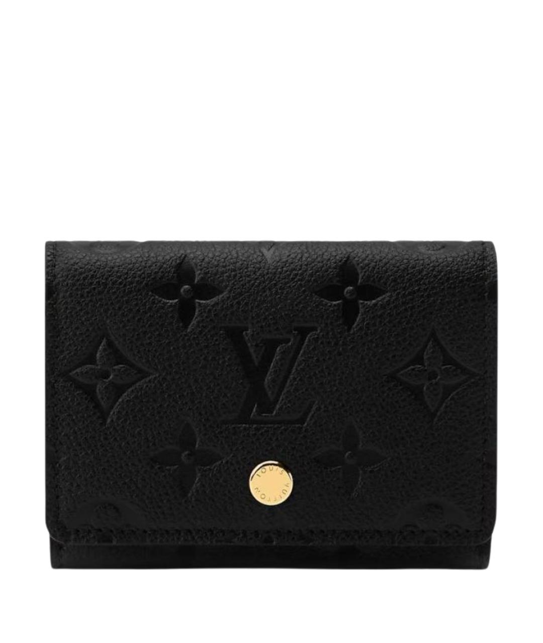 LOUIS VUITTON Черный кожаный кошелек, фото 1