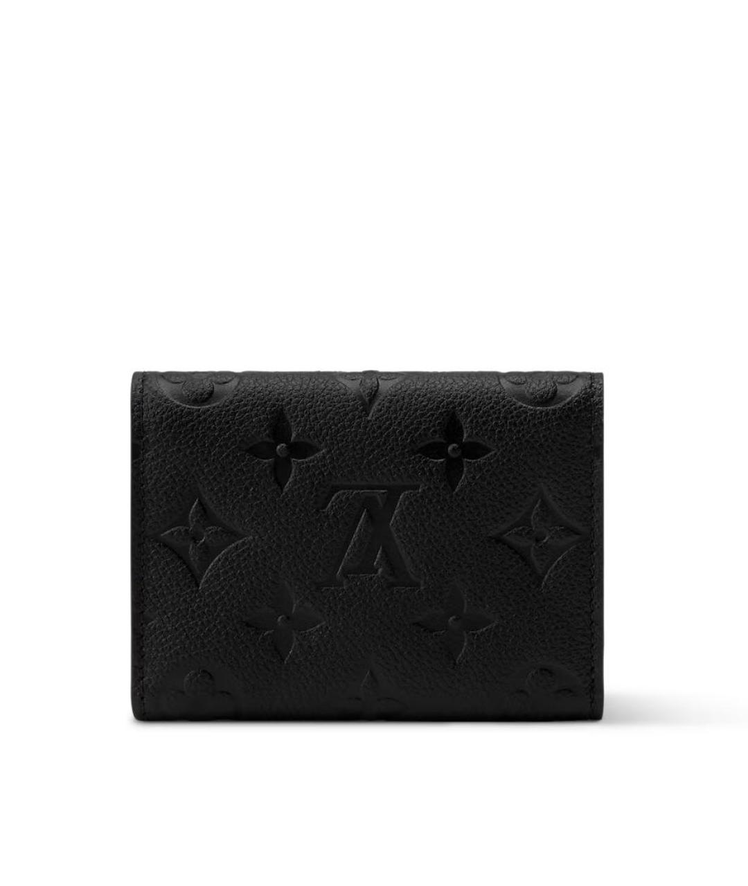 LOUIS VUITTON Черный кожаный кошелек, фото 4