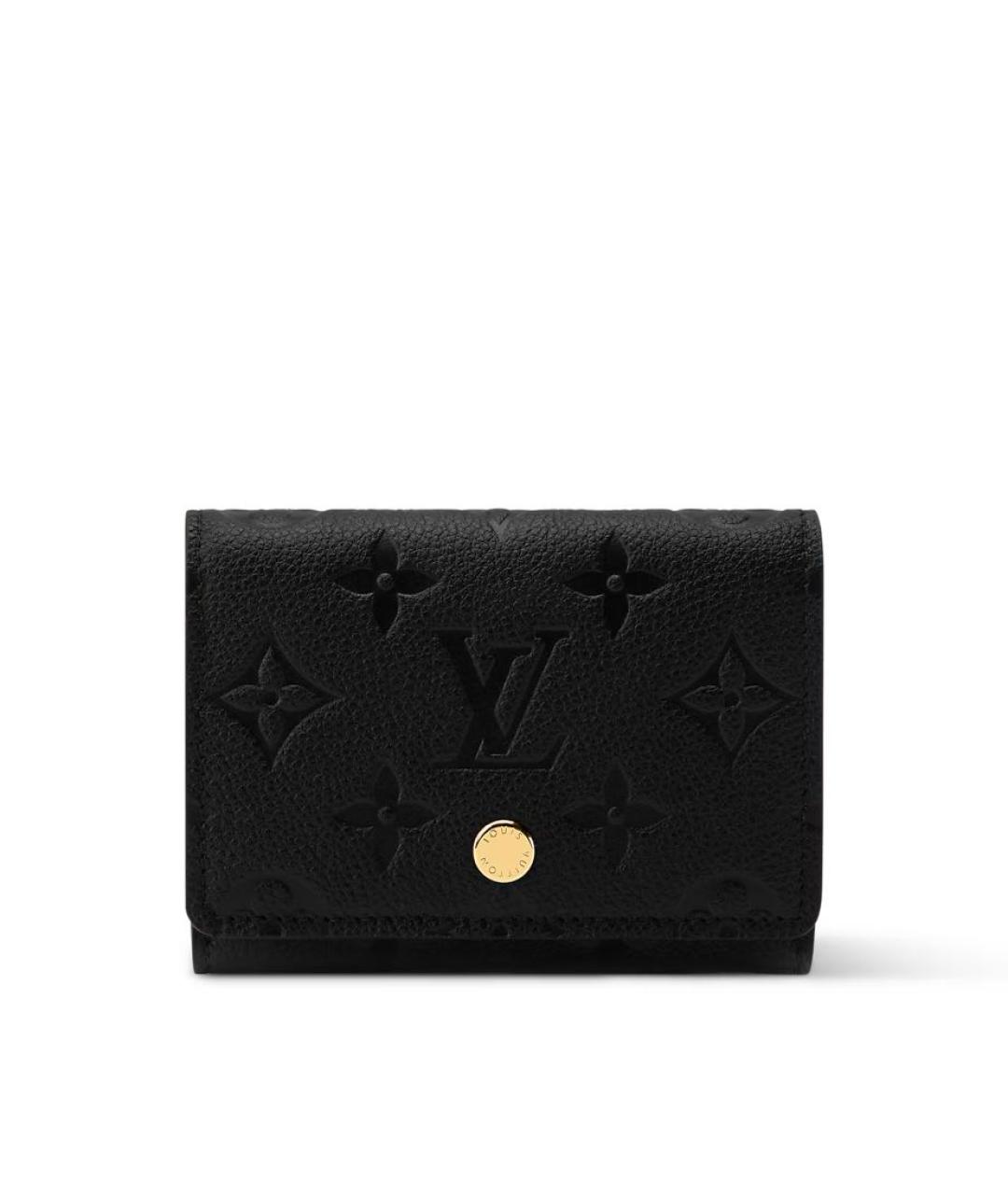 LOUIS VUITTON Черный кожаный кошелек, фото 5
