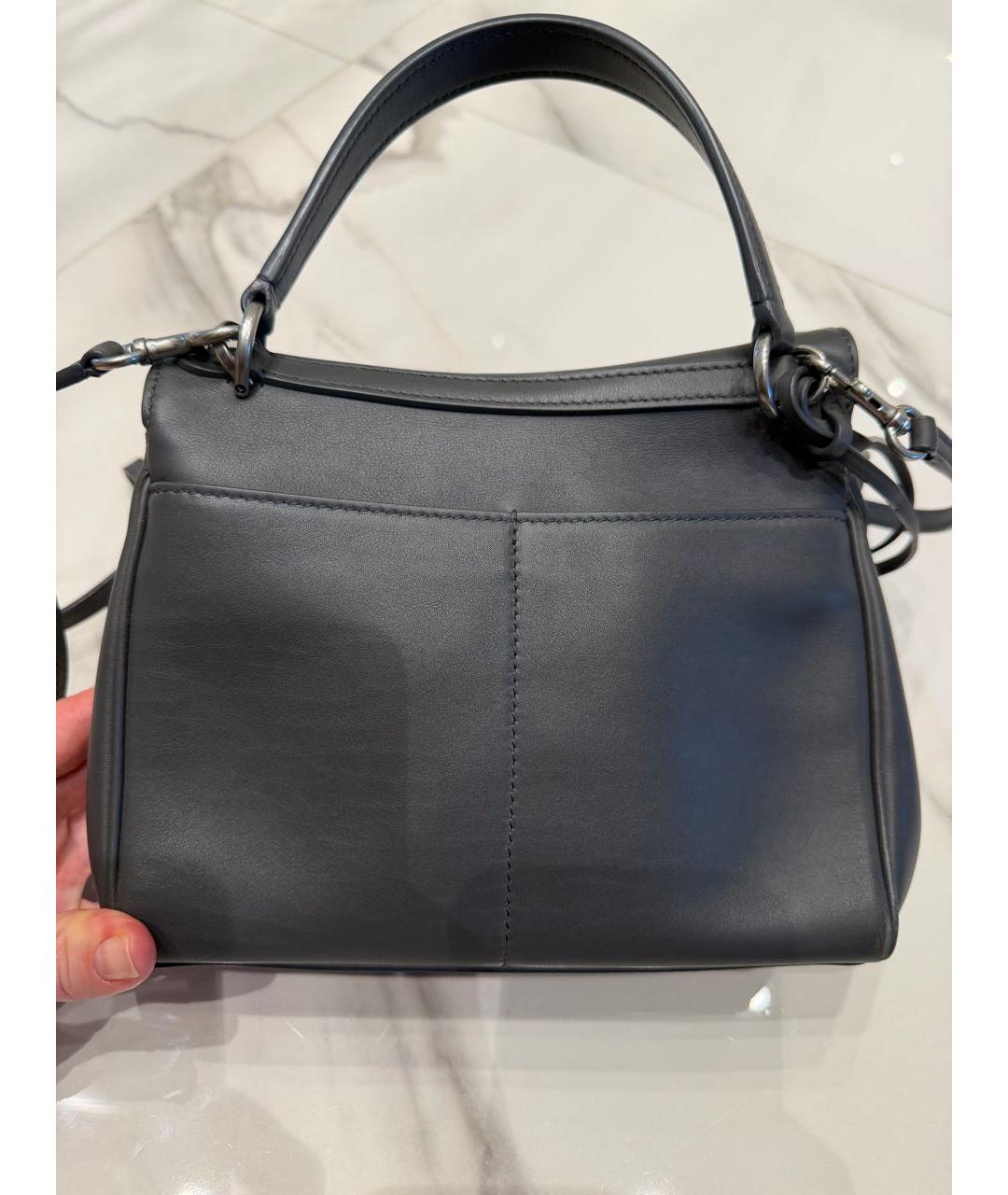 BALENCIAGA Антрацитовая кожаная сумка через плечо, фото 3