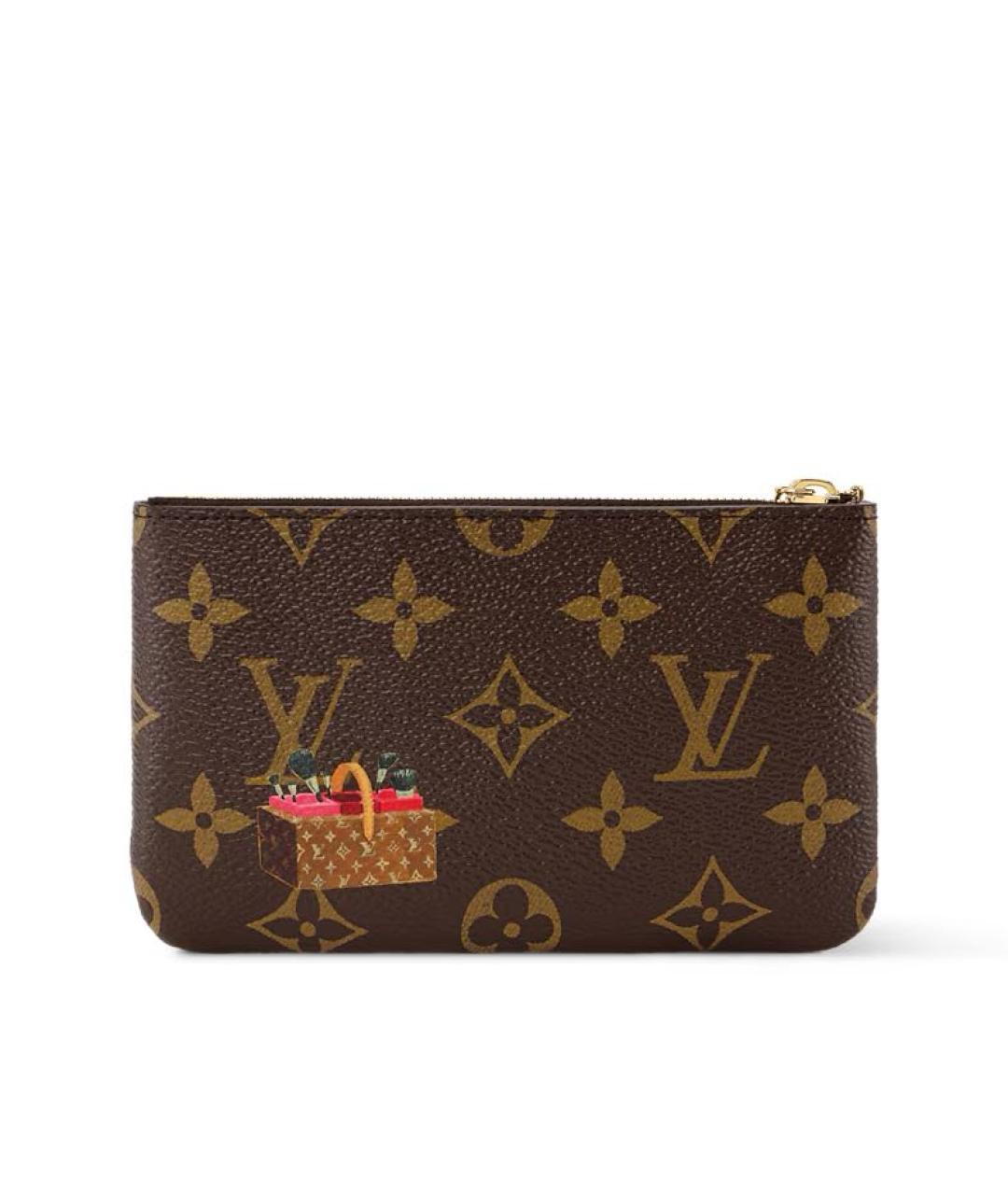 LOUIS VUITTON Коричневый кожаный кардхолдер, фото 5