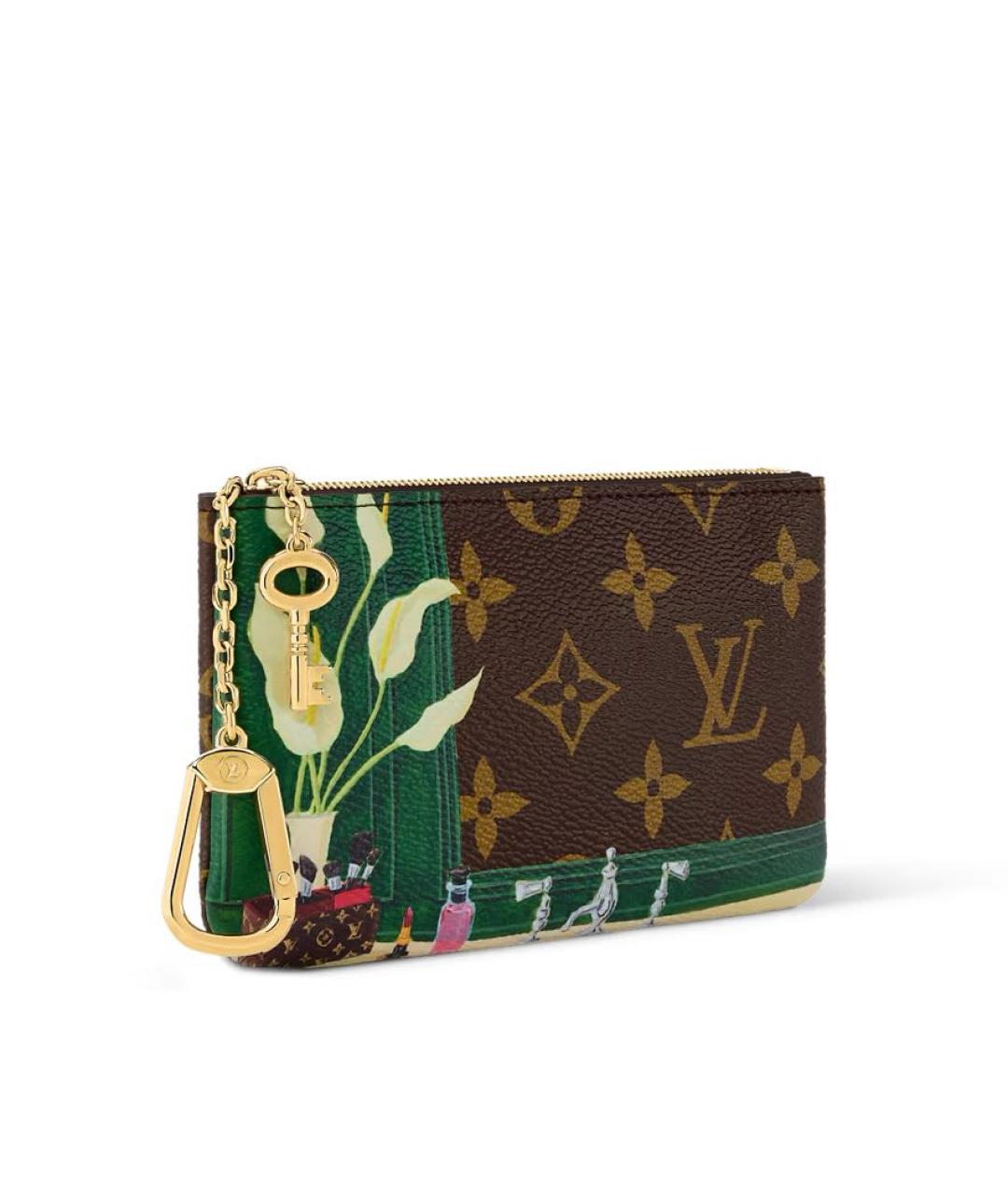 LOUIS VUITTON Коричневый кожаный кардхолдер, фото 2