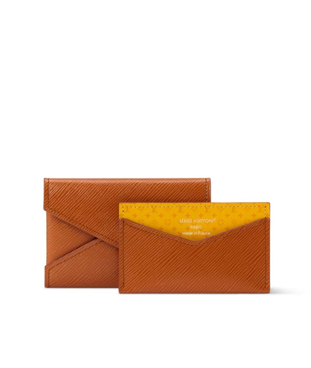 LOUIS VUITTON Коричневый кожаный кардхолдер, фото 5