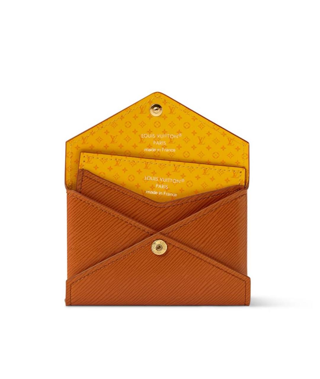 LOUIS VUITTON Коричневый кожаный кардхолдер, фото 3