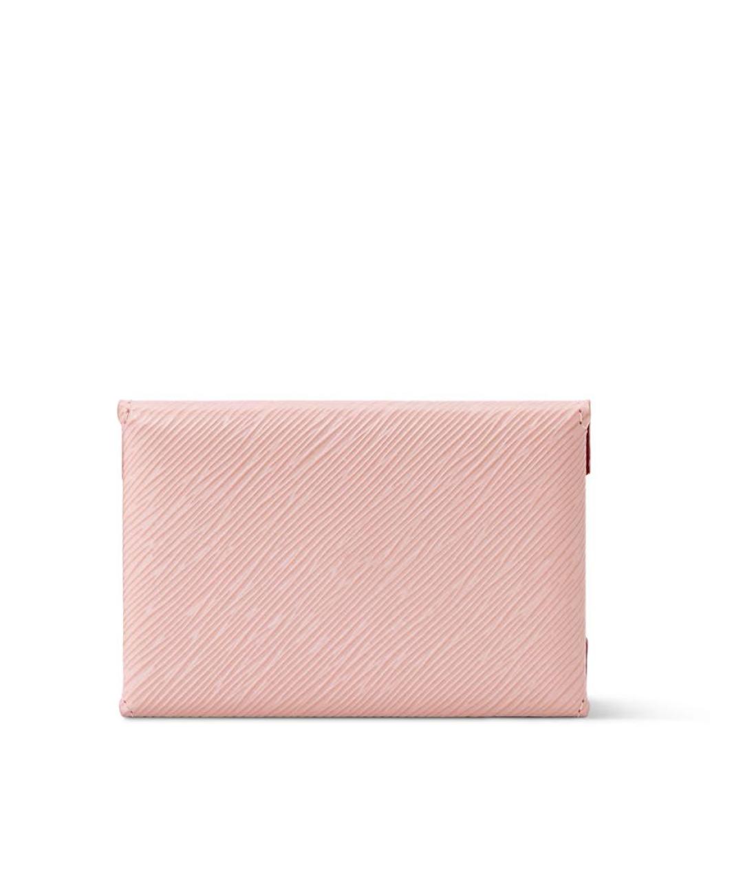 LOUIS VUITTON Розовый кожаный кардхолдер, фото 4