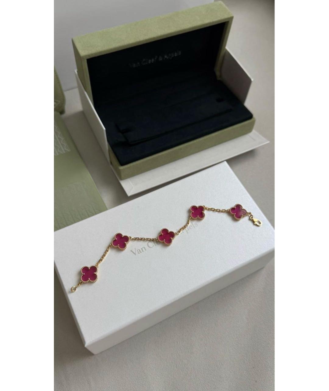 VAN CLEEF & ARPELS Розовый браслет из желтого золота, фото 4