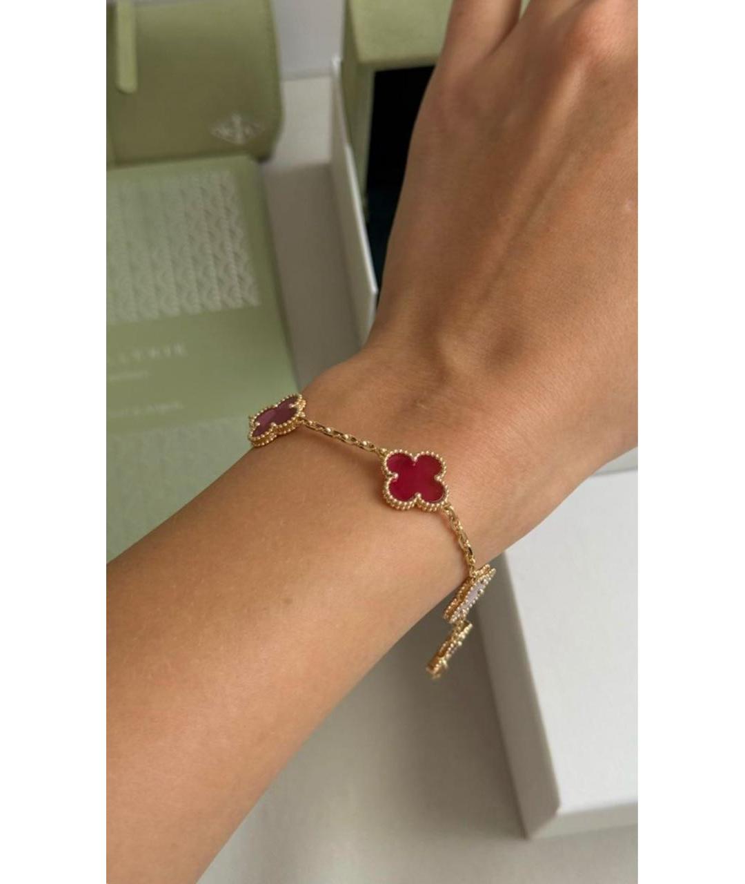 VAN CLEEF & ARPELS Розовый браслет из желтого золота, фото 3