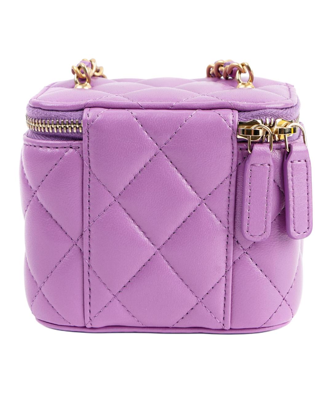 CHANEL Фиолетовая кожаная сумка через плечо, фото 3