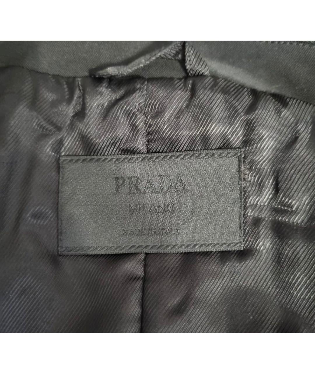 PRADA Черная синтетическая куртка, фото 4