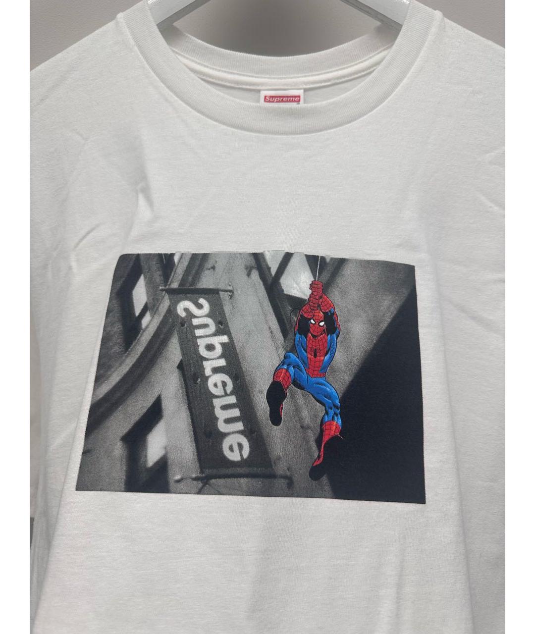 SUPREME Белая хлопковая футболка, фото 4