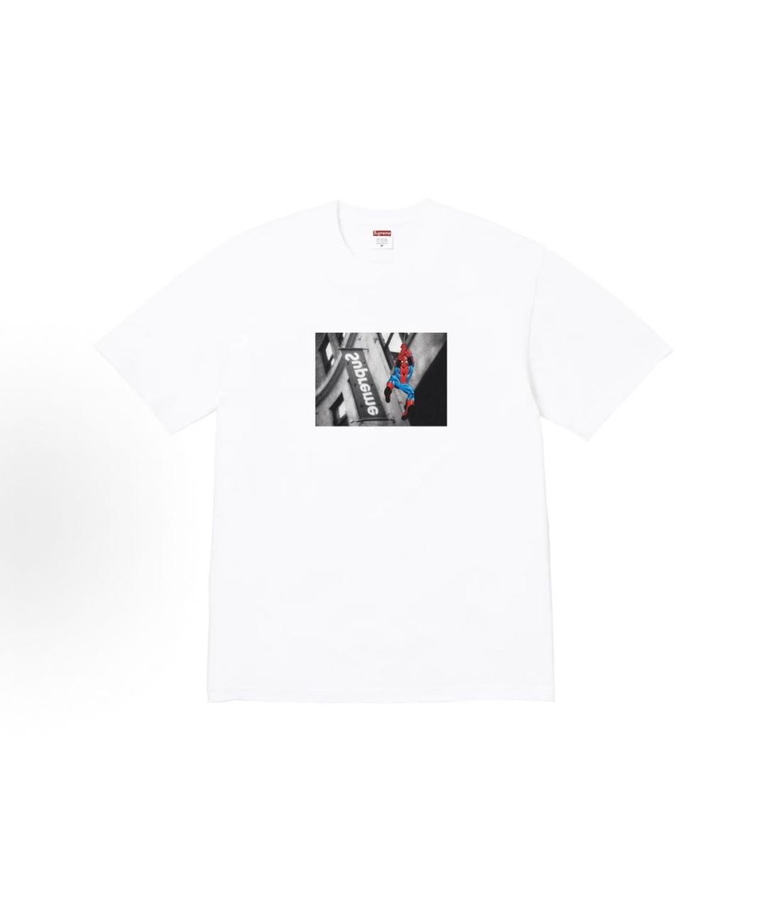 SUPREME Белая хлопковая футболка, фото 8