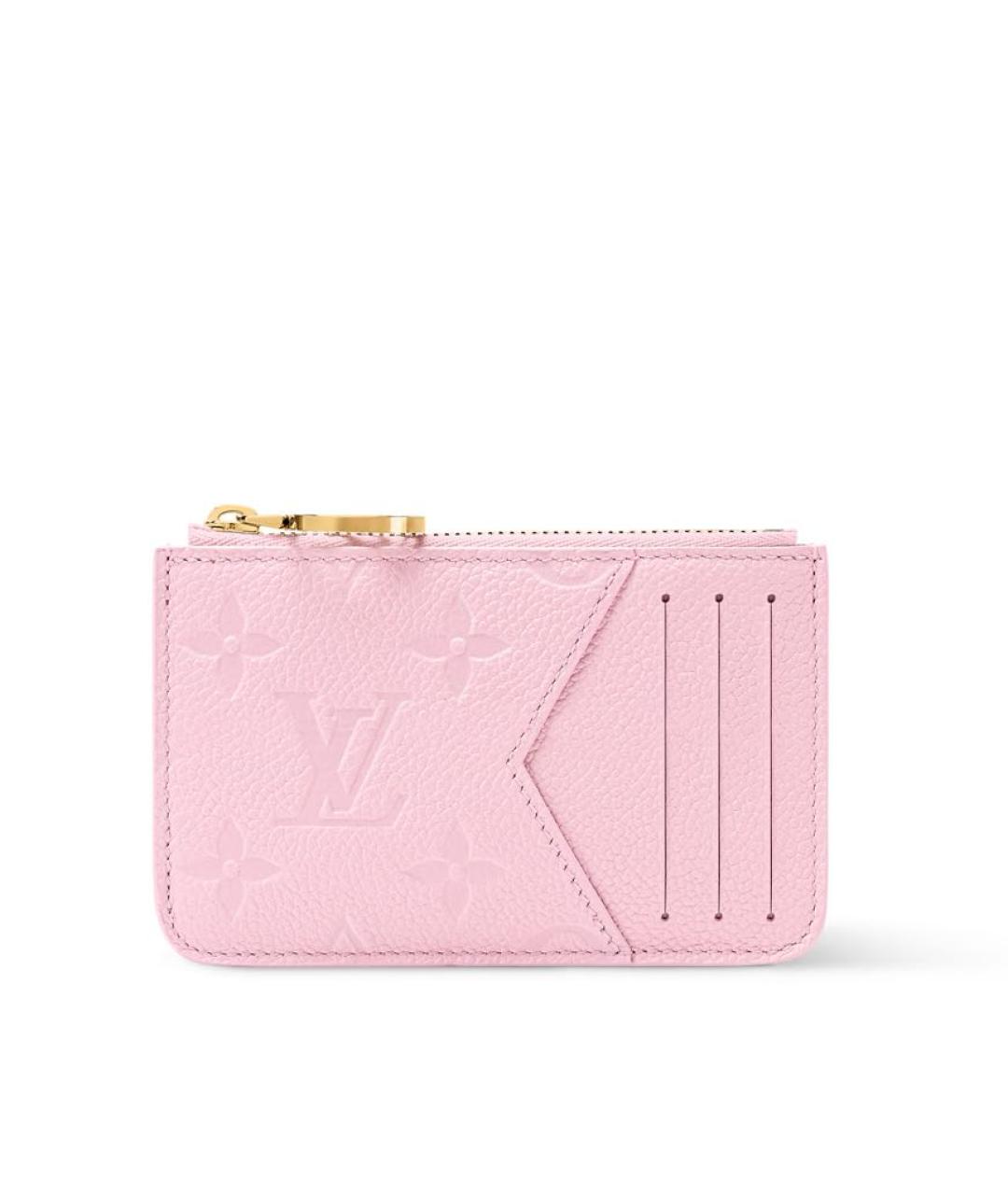 LOUIS VUITTON Розовый кожаный кардхолдер, фото 5