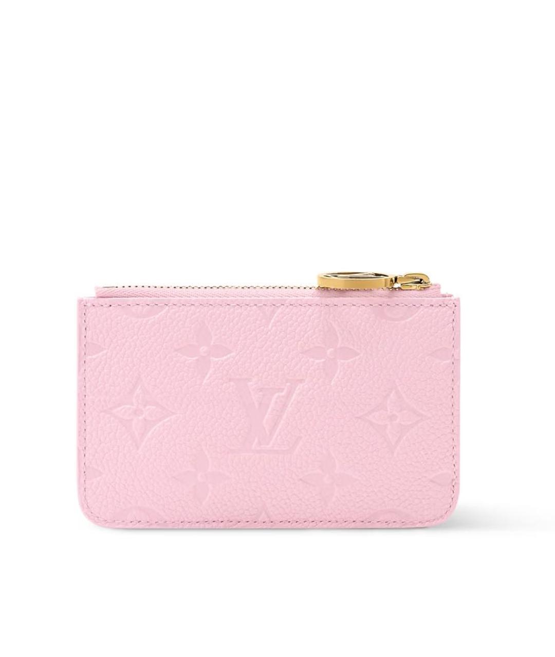 LOUIS VUITTON Розовый кожаный кардхолдер, фото 4