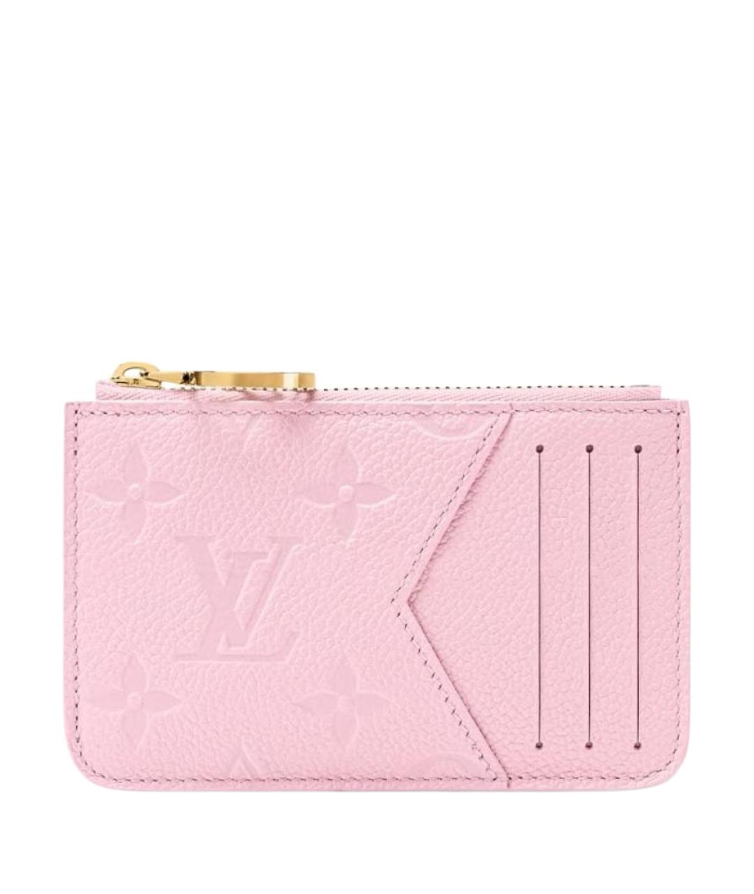 LOUIS VUITTON Розовый кожаный кардхолдер, фото 1