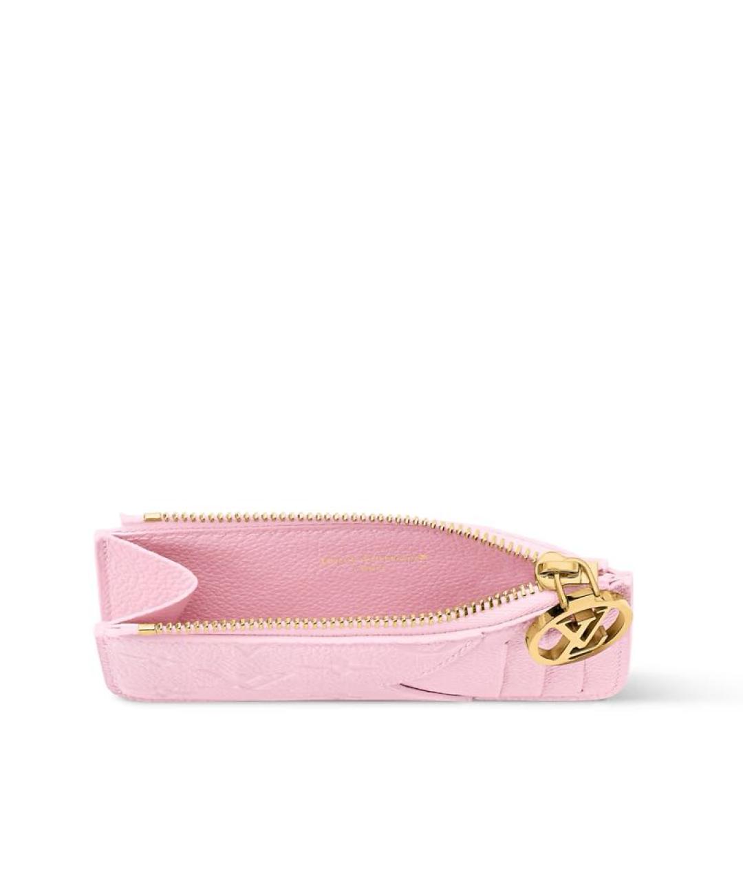 LOUIS VUITTON Розовый кожаный кардхолдер, фото 3