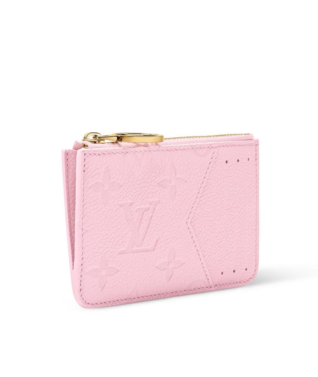 LOUIS VUITTON Розовый кожаный кардхолдер, фото 2