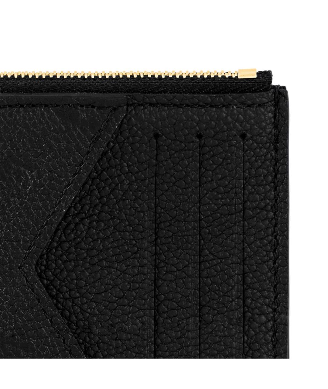 LOUIS VUITTON Черный кожаный кардхолдер, фото 2