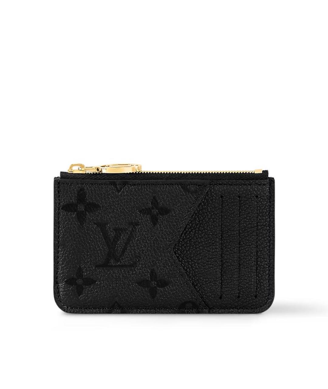 LOUIS VUITTON Черный кожаный кардхолдер, фото 6