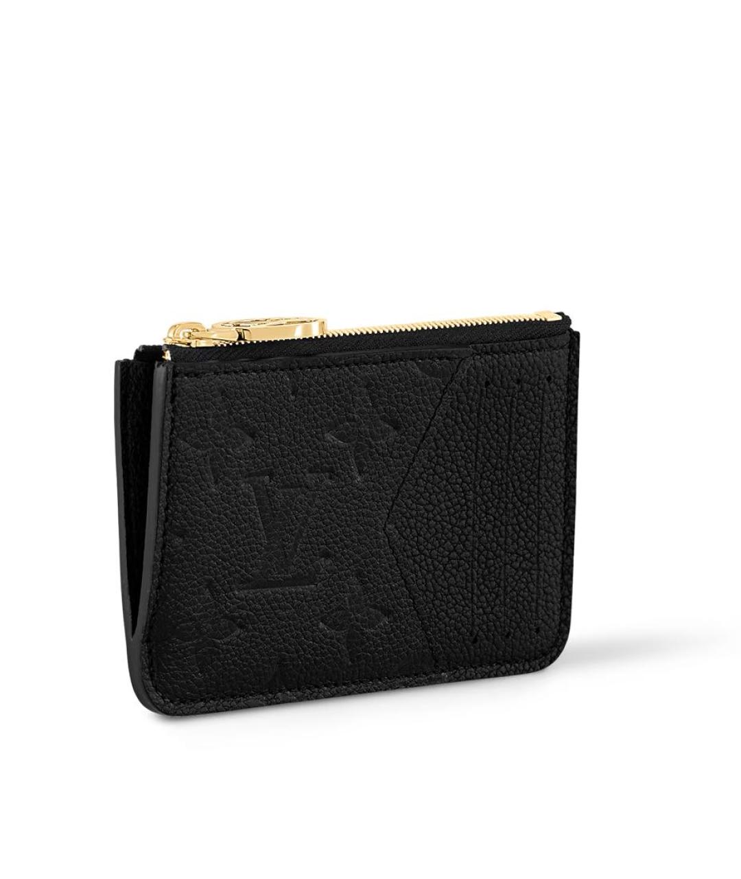 LOUIS VUITTON Черный кожаный кардхолдер, фото 3