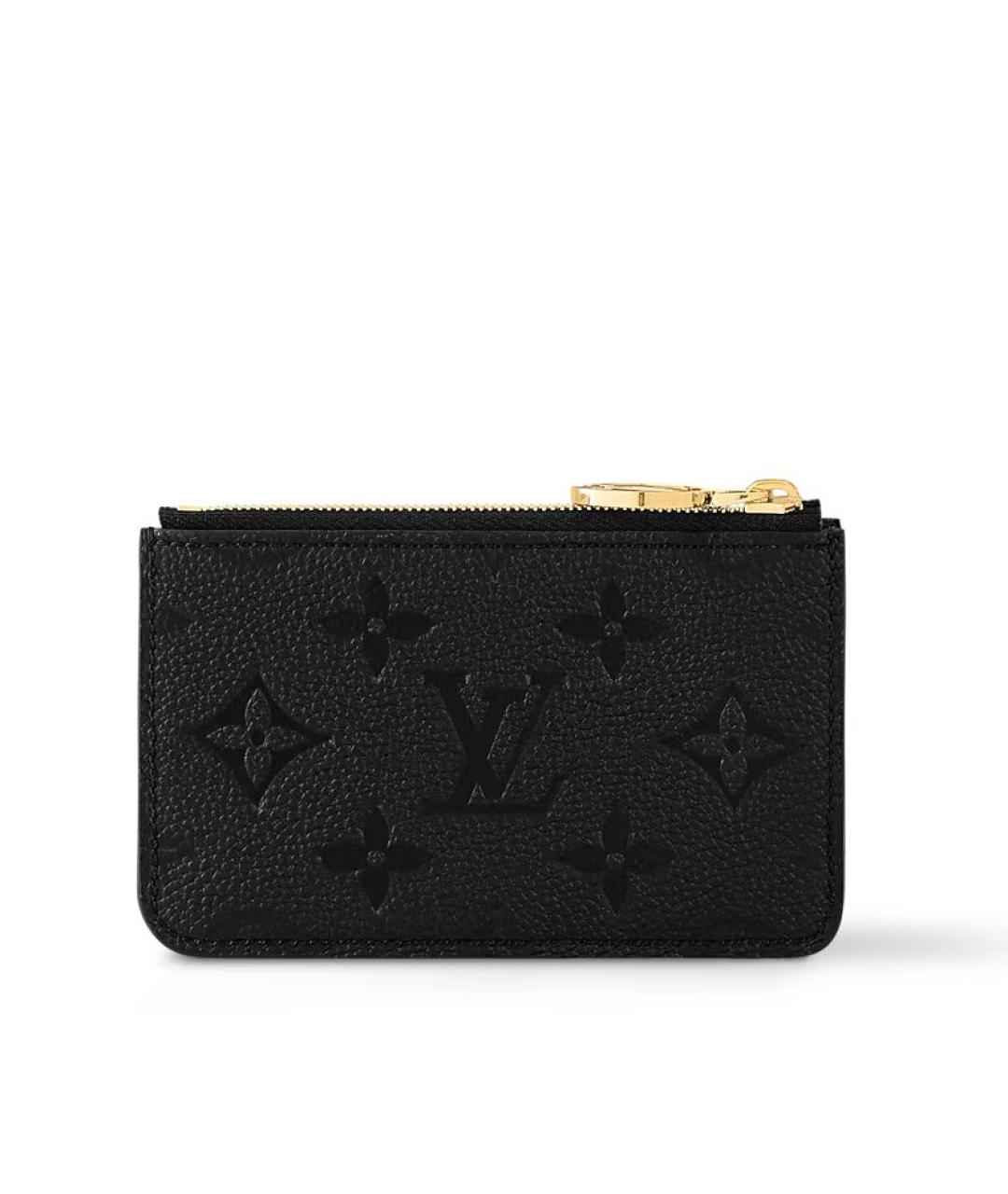LOUIS VUITTON Черный кожаный кардхолдер, фото 5