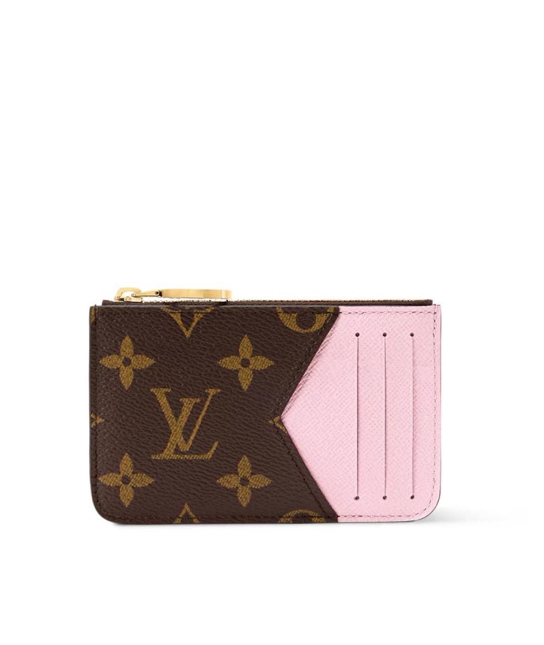 LOUIS VUITTON Розовый кожаный кардхолдер, фото 5