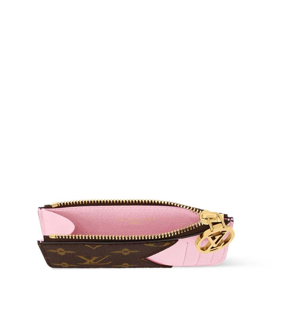 LOUIS VUITTON Розовый кожаный кардхолдер, фото 3