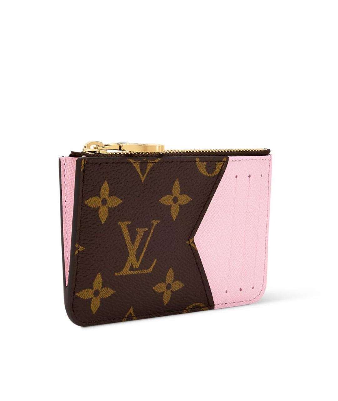 LOUIS VUITTON Розовый кожаный кардхолдер, фото 2