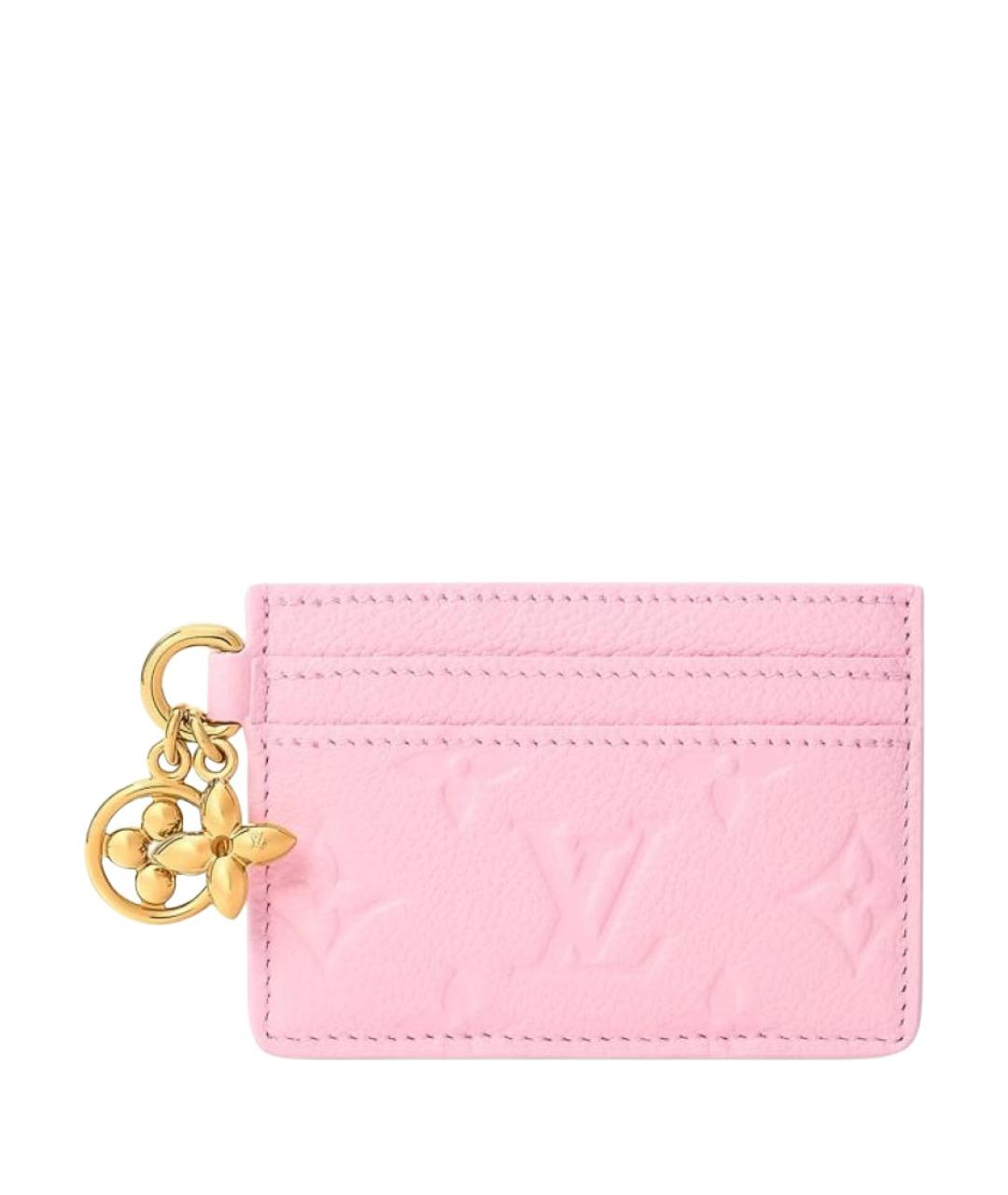 LOUIS VUITTON Розовый кожаный кардхолдер, фото 1