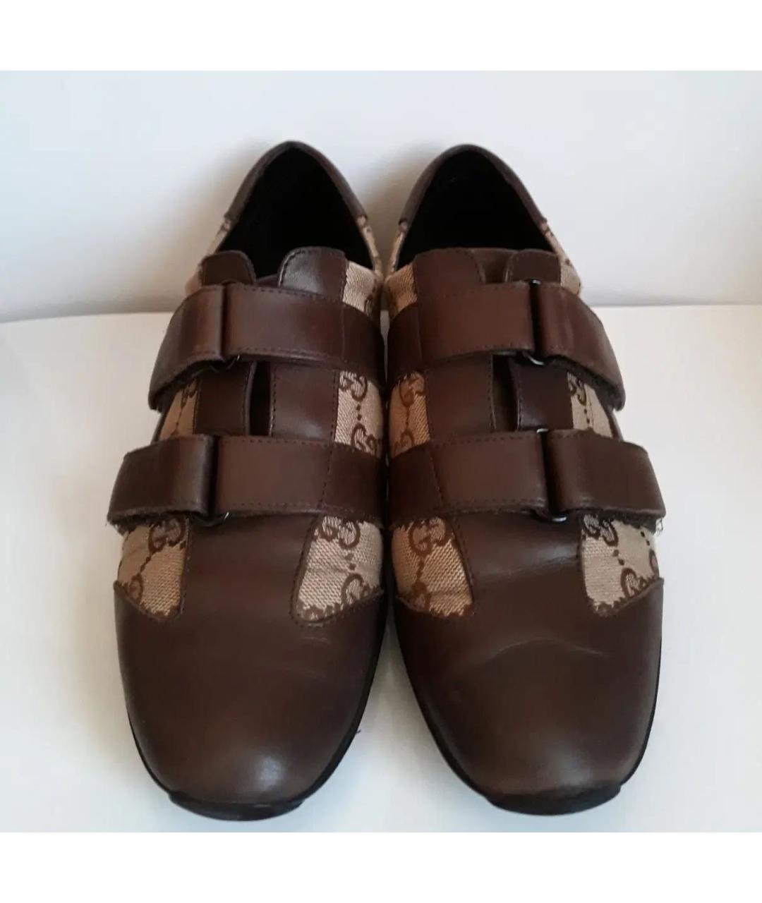 GUCCI Бежевые текстильные кеды, фото 2