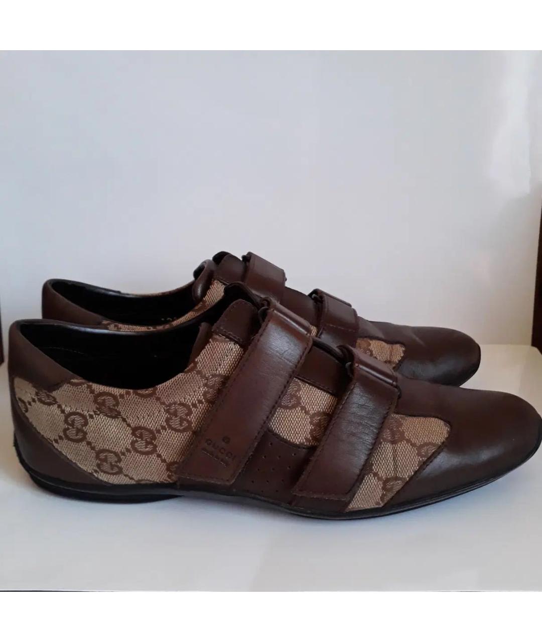 GUCCI Бежевые текстильные кеды, фото 9