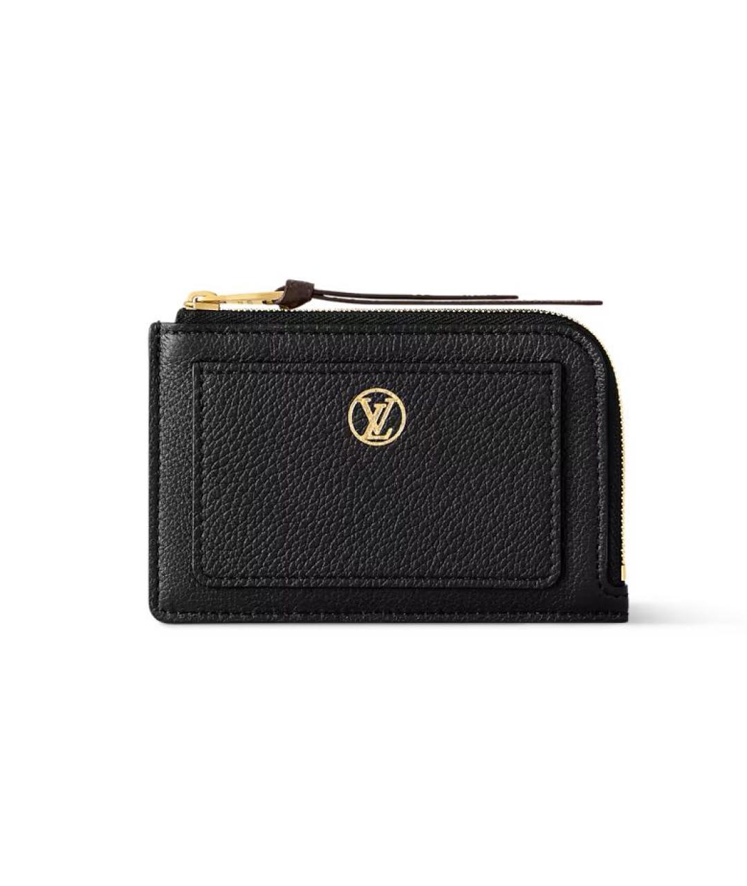 LOUIS VUITTON Черный кожаный кардхолдер, фото 5