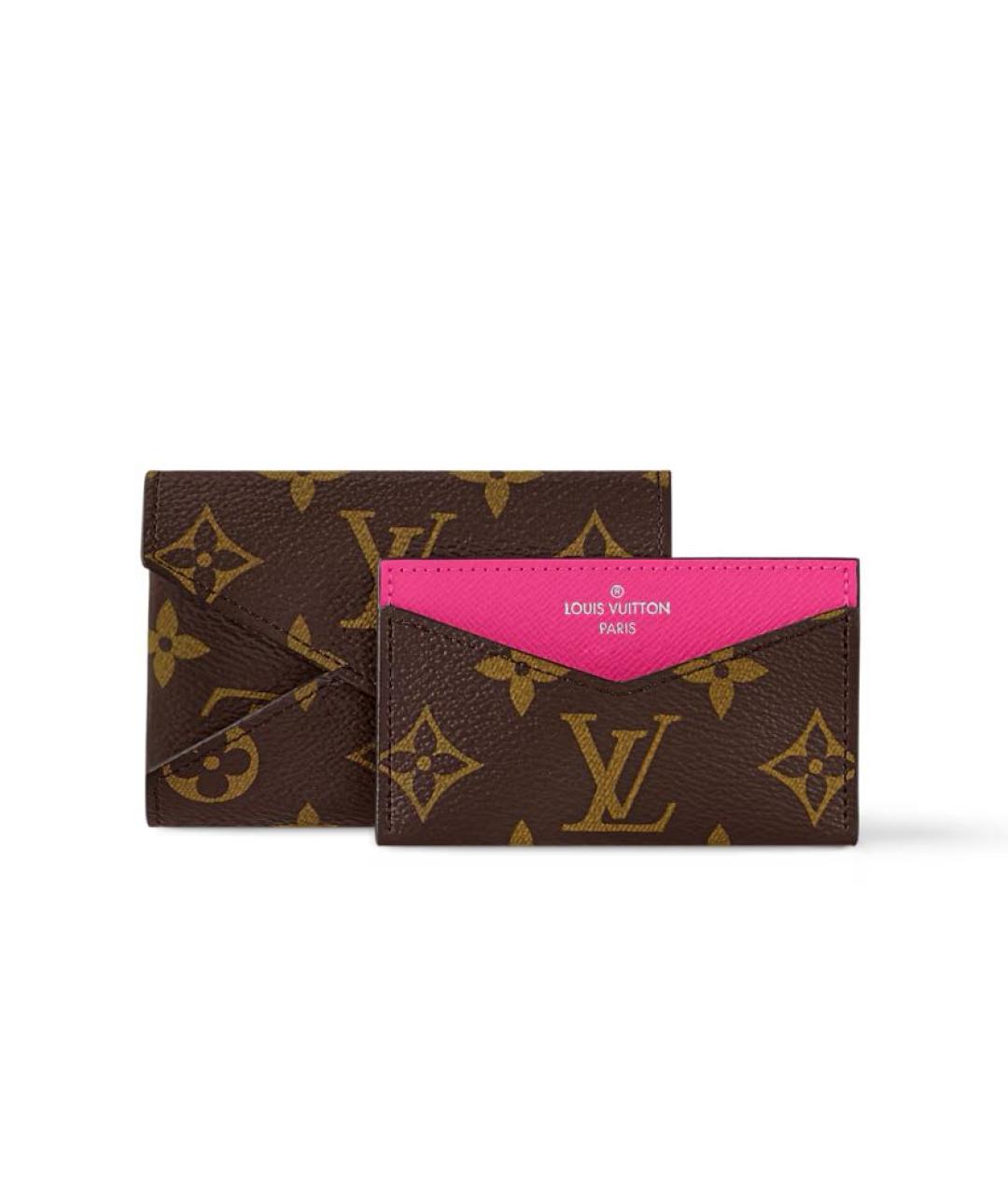 LOUIS VUITTON Коричневый кожаный кардхолдер, фото 5