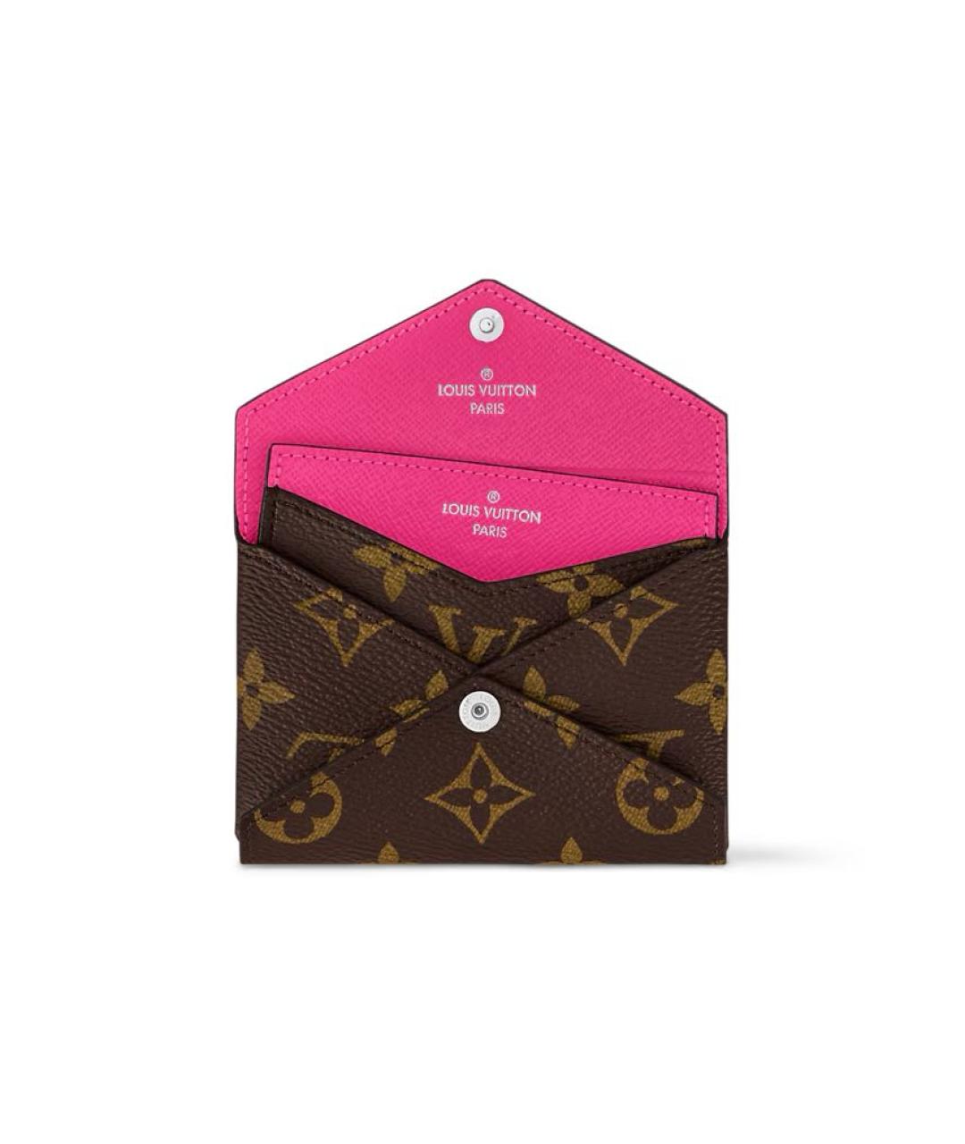 LOUIS VUITTON Коричневый кожаный кардхолдер, фото 3