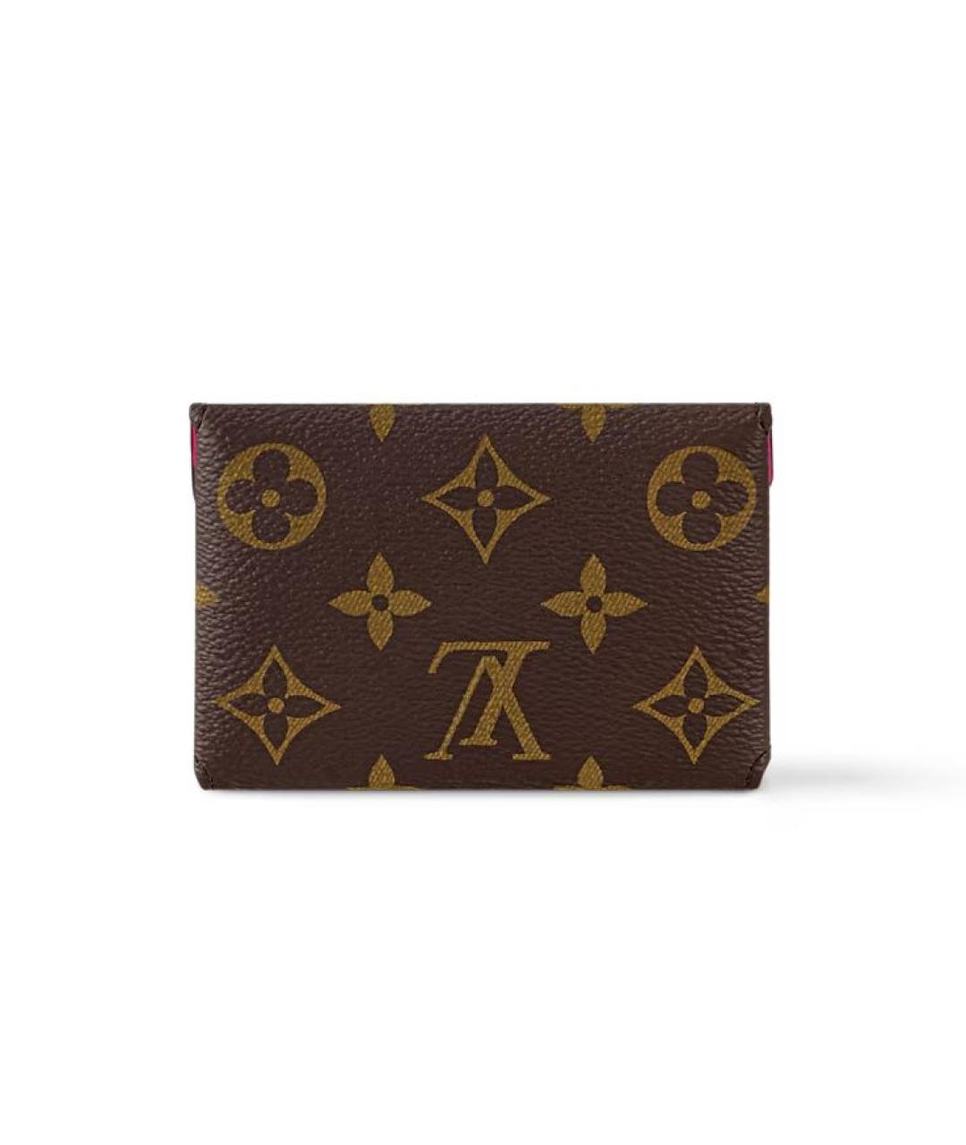 LOUIS VUITTON Коричневый кожаный кардхолдер, фото 4