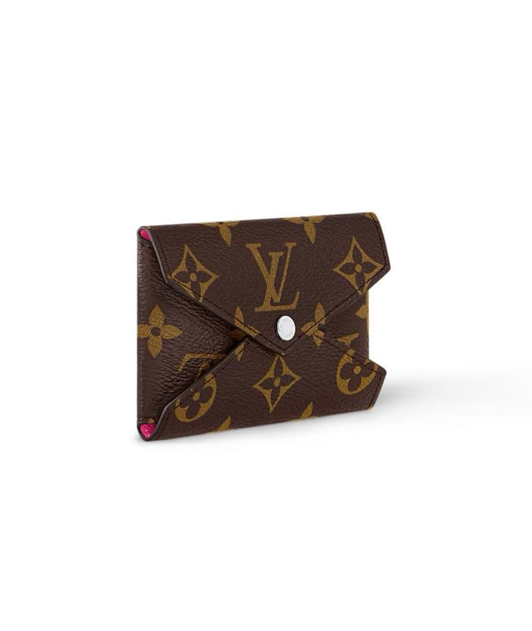LOUIS VUITTON Коричневый кожаный кардхолдер, фото 2