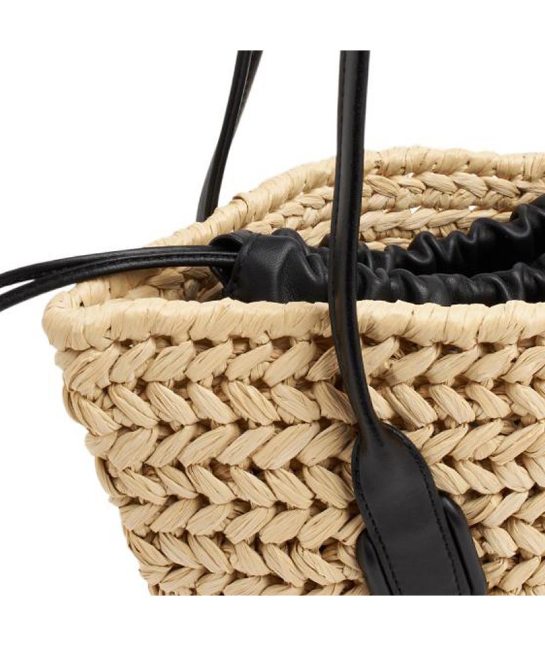 BOTTEGA VENETA Бежевая плетеная сумка через плечо, фото 5