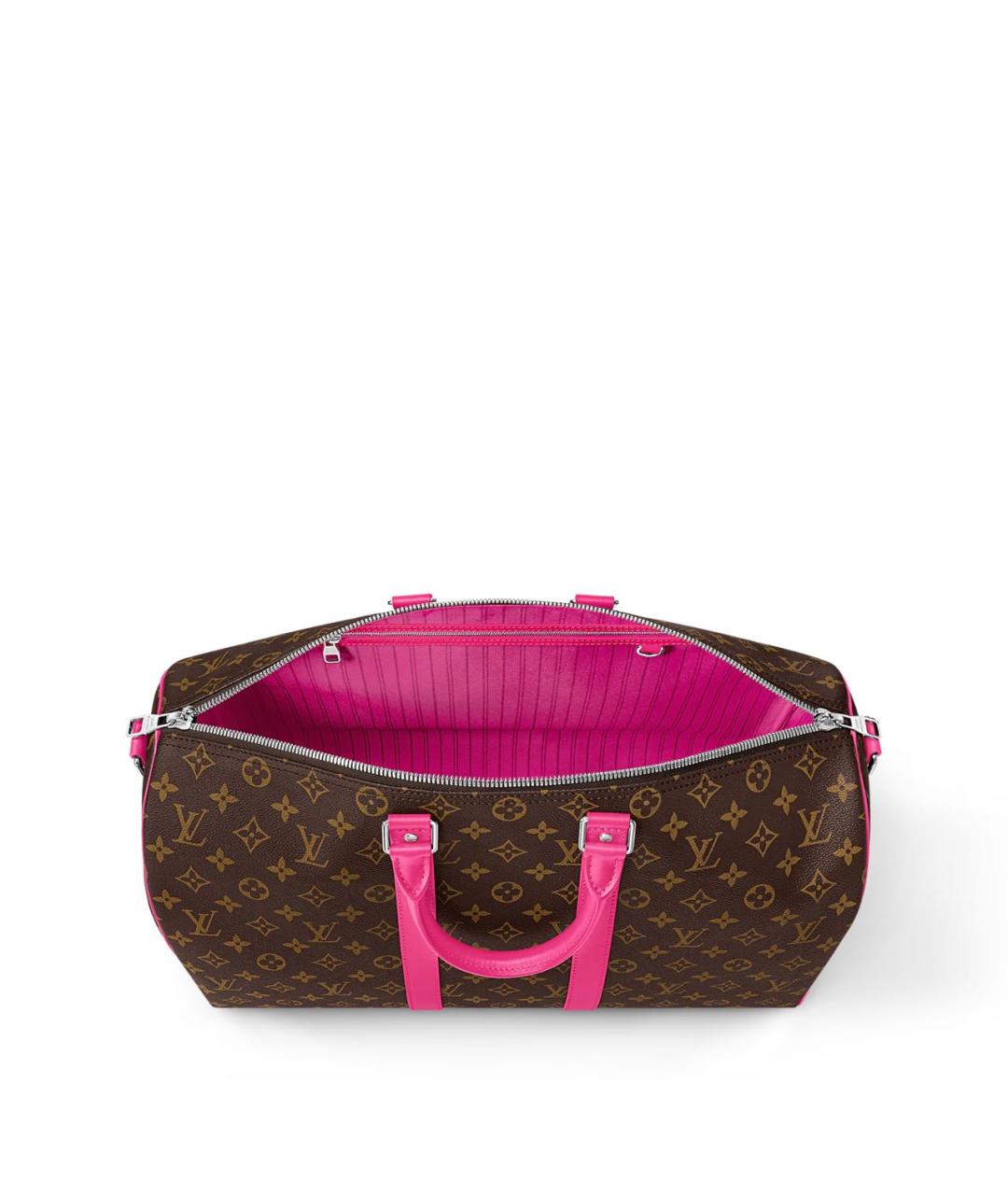 LOUIS VUITTON Коричневая дорожная/спортивная сумка из канвы, фото 3
